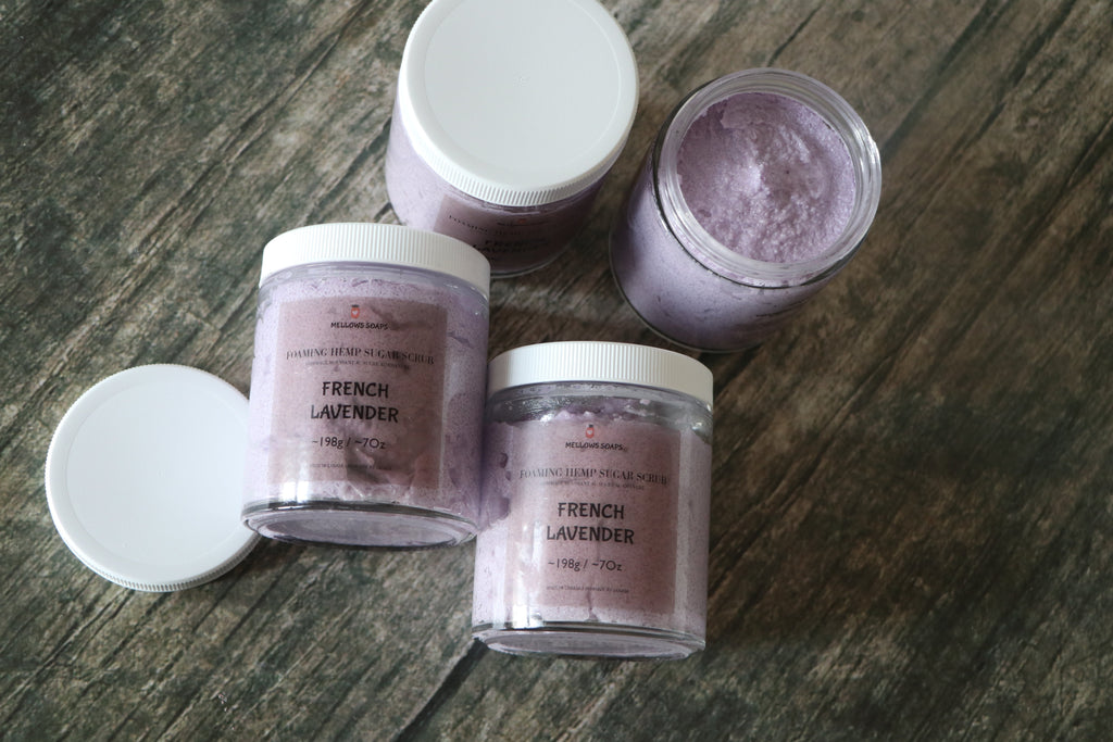 Foaming Hemp Sugar Scrub | Whipped Sugar scrub