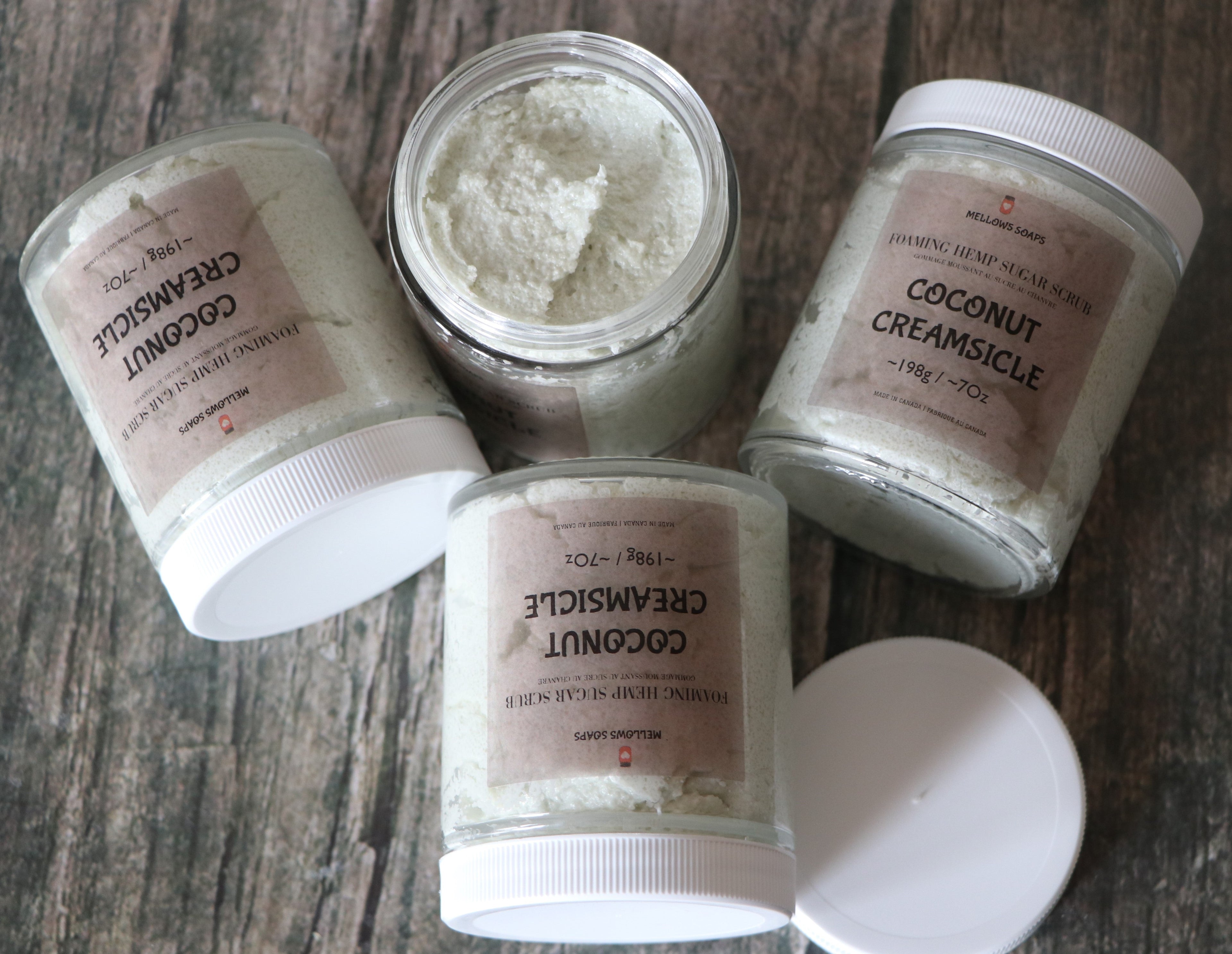 Foaming Hemp Sugar Scrub | Whipped Sugar scrub